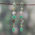 Multi-gemstone dangle earrings, 'Enchanted Green' - 25-Carat Green Multi-Gemstone Dangle Earrings from India