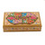 Papier mache decorative box, 'Gold Kashmir Treasures' - Golden-Hued Hand-Painted Papier Mache Wood Decorative Box