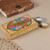 Papier mache decorative box, 'Gold Kashmir Treasures' - Golden-Hued Hand-Painted Papier Mache Wood Decorative Box
