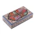 Papier mache decorative box, 'Blue Kashmir Treasures' - Nature Themed Hand-Painted Papier Mache Wood Decorative Box