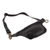 Leather fanny pack, 'Trendy Versatility' - Black Criss Cross Leather Fanny Pack with Adjustable Strap