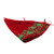 Embroidered Christmas tree skirt, 'Merry Rose' - Faux Velvet Christmas Tree Skirt with Green Rose Embroidery