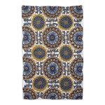 Chain-stitched tapestry, 'Kashmir Utopia' - Chain-Stitched Wool Tapestry with Kashmir Floral Pattern