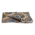 Chain-stitched tapestry, 'Kashmir Utopia' - Chain-Stitched Wool Tapestry with Kashmir Floral Pattern