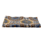 Chain-stitched tapestry, 'Kashmir Utopia' - Chain-Stitched Wool Tapestry with Kashmir Floral Pattern