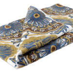 Chain-stitched tapestry, 'Kashmir Utopia' - Chain-Stitched Wool Tapestry with Kashmir Floral Pattern