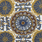 Chain-stitched tapestry, 'Kashmir Utopia' - Chain-Stitched Wool Tapestry with Kashmir Floral Pattern