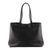 Leather tote bag, 'Midnight Trend' - Handcrafted Black Leather Tote Bag with Magnetic Closure