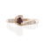 Garnet solitaire ring, 'Immortal Romance' - Faceted Garnet and Cubic Zirconia Solitaire Ring from India