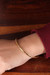 Gold vermeil ruby bangle bracelet, 'Pink Glam' - Gold Vermeil Ruby Bangle Bracelet from India