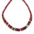 Hand-painted beaded necklace, 'Rainbow Night' - Bohemian-Inspired Handmade Beaded Necklace with Cotton Clasp