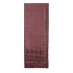 Kantha embroidered reversible silk scarf, 'Sides of Sweetness' - Cherry and Dusty Lilac Reversible Silk Scarf Made in India