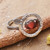 Garnet cocktail ring, 'Center of Passion' - Natural Freeform Garnet Birthstone Cocktail Ring from India