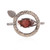 Garnet cocktail ring, 'Center of Passion' - Natural Freeform Garnet Birthstone Cocktail Ring from India