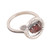 Garnet cocktail ring, 'Center of Passion' - Natural Freeform Garnet Birthstone Cocktail Ring from India