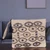 Embroidered cotton cosmetic bag, 'Beaded Gaze' - Beaded Embroidered Cotton Cosmetic Bag in Ivory and Blue