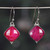 Pendientes colgantes de ágata - Pendientes Colgantes De La Ágata Rosa Facetada En Forma De Diamante De 33 Quilates
