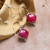 Pendientes colgantes de ágata - Pendientes Colgantes De La Ágata Rosa Facetada En Forma De Diamante De 33 Quilates