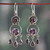 Amethyst chandelier earrings, 'Timeless Purple' - 7-Carat Faceted Amethyst Chandelier Earrings Made in India