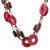 Wood beaded station necklace, 'Red Eternity' - Bohemian-Inspired Red and Brown Wood Beaded Station Necklace