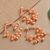 Pulseras de cuentas hechas a mano, (conjunto de 3) - Pulseras naranjas de 3 piezas con cuentas de 3 piezas artesanales de la India