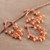 Pulseras de cuentas hechas a mano, (conjunto de 3) - Pulseras naranjas de 3 piezas con cuentas de 3 piezas artesanales de la India