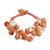 Pulseras de cuentas hechas a mano, (conjunto de 3) - Pulseras naranjas de 3 piezas con cuentas de 3 piezas artesanales de la India
