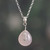 Collar colgante de calcedonia - Collar Colgante De Calcedonia Rosa Con Temas De Caballos De Mar