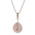 Collar colgante de calcedonia - Collar Colgante De Calcedonia Rosa Con Temas De Caballos De Mar