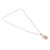 Collar colgante de calcedonia - Collar Colgante De Calcedonia Rosa Con Temas De Caballos De Mar