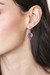 Amethyst dangle earrings, 'Wise Checkerboard' - Checkerboard-Shaped 5-Carat Faceted Amethyst Dangle Earrings