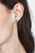 Gold-plated onyx stud earrings, 'Lavishly Green' - Classic 22k Gold-Plated 2-Carat Green Onyx Stud Earrings