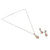 Juego de joyas de citrina - Collar ovalado de citrina y pendientes Joyería con 6 quilates