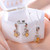 Juego de joyas de citrina - Collar ovalado de citrina y pendientes Joyería con 6 quilates