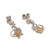 Juego de joyas de citrina - Collar ovalado de citrina y pendientes Joyería con 6 quilates