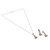 Peridot jewelry set, 'Lucky Blooms' - Leafy 4-Carat Oval Peridot Necklace and Earrings Jewelry Set