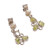 Peridot jewelry set, 'Lucky Blooms' - Leafy 4-Carat Oval Peridot Necklace and Earrings Jewelry Set