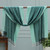 Silk shawl, 'Celadon Shadows' - Celadon Green and Onyx Black 100% Silk Shawl with Fringes