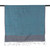 Chal reversible de seda - Chal reversible de seda turquesa y azul tejida con flecos