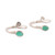 Onyx toe rings, 'New Curls' (pair) - Windy Polished Sterling Silver and Green Onyx Toe Ring Pair
