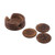 Wood coaster and box set, 'Rustic Majesty' (7 pieces) - Rustic-Inspired 7-Piece Burnt Mango Wood Coaster and Box Set