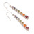 Multi-gemstone dangle earrings, 'Sparkling Chakra' - Chakra-Themed Colorful Multi-Gemstone Silver Earrings