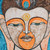 'Divine Harmony' - Signed Buddha-Themed Acrylic on Canvas Painting from India