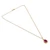 Gold-plated ruby pendant necklace, 'Halo Effect in Crimson' - 22k Gold-Plated Pendant Necklace with 3-Carat Ruby Gemstone (image 2c) thumbail