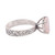 Rose quartz solitaire ring, 'Unconditional Dazzle' - 6-Carat Round Rose Quartz Solitaire Ring Crafted in India
