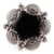 Onyx cocktail ring, 'Constellation of Enigma' - Folk Art-Inspired Star-Shaped Onyx Cabochon Cocktail Ring