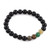 Multi-gemstone beaded stretch pendant bracelet, 'Money Magnet' - Multi-Gemstone Beaded Stretch Bracelet for Prosperity