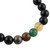 Multi-gemstone beaded stretch pendant bracelet, 'Money Magnet' - Multi-Gemstone Beaded Stretch Bracelet for Prosperity