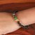 Multi-gemstone beaded stretch pendant bracelet, 'Money Magnet' - Multi-Gemstone Beaded Stretch Bracelet for Prosperity
