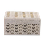 Soapstone decorative box, 'Jali Waves' - Jali Openwork Rectangular Natural Soapstone Decorative Box